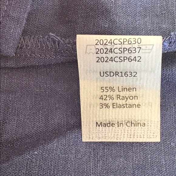 Universal Standard Cabana Caftan Dress Linen Blend Boho Lagenlook Size L (22-24) - Picture 8 of 10